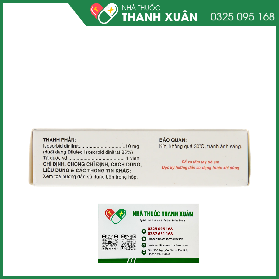 Biresort 10 trị đau thắt ngực, suy tim